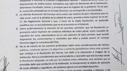 socios de penarol exigen anular resolucion de expulsar a quienes cometieron delitos graves