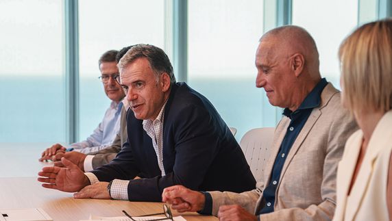 Carlos Negro con el presidente Orsi, el 1º de marzo de 2025. Foto: FocoUy