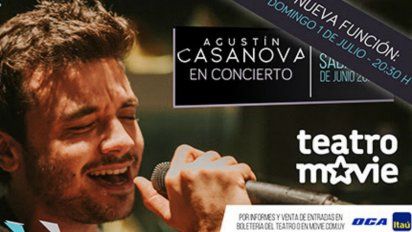 te invitamos al show agustin casanova en concierto