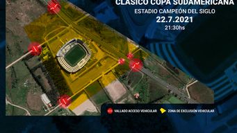 los detalles del operativo policial del clasico de este domingo en el campeon del siglo