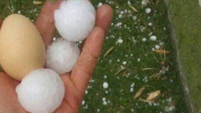 lluvias intensas, fuertes tormentas y granizo en el litoral norte y parte del sur