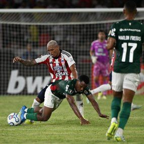 Foto: AFP. Junior vs. Palmeiras por Copa Libertadores el 8 de abril de 2026. Foto: AFP. Junior vs. Palmeiras por Copa Libertadores el 8 de abril de 2026.
