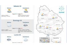 Fin de semana nuboso y con temperaturas cálidas