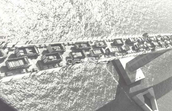 Las pruebas en el puente San Martín en 1976: camiones cargados con bloques de hormigón