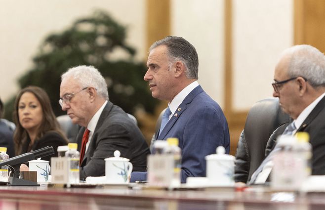 Orsi en su discurso ante Xi Jinping. Foto: Presidencia.