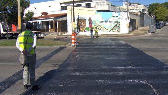 Vecinos pintaron cebra, que fue quitada durante la noche por la IMM.&nbsp;