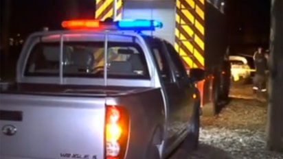 El auto encontrado el domingo en Roosevelt