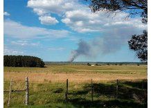 Importante incendio en balneario La Esmeralda de Rocha