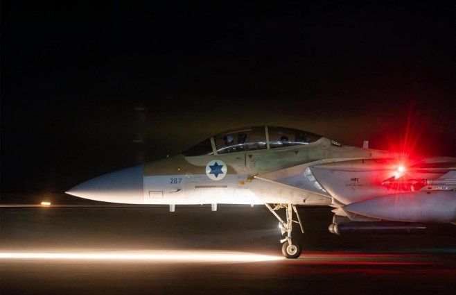 Foto: Israeli Army, vía AFP. Avión de combate de Israel.&nbsp;