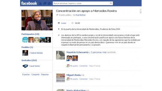Alumnos de UM suspenden manifestación de apoyo a Mercedes Rovira
