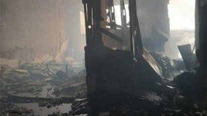 asi quedo uno de los apartamentos incendiados en buceo