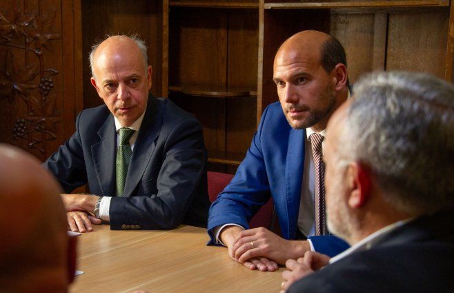 Foto: Presidencia. Javier García y Martín Lema, dirigentes nacionalistas.