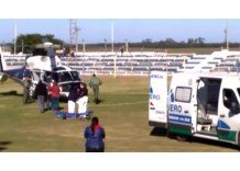 Embarazada fue trasladada de emergencia en el helicóptero de la FAU