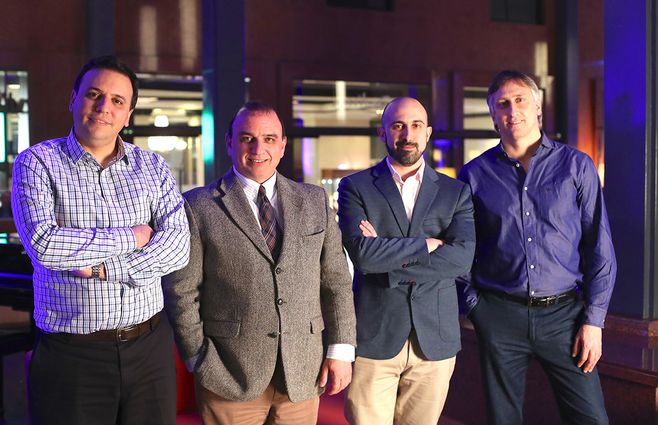Organizadores del evento, Ignacio Varese, Germán Tugores, Giancarlo Caputto, y Marcelo Montoro