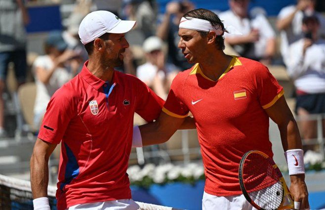 Foto: AFP. Novak Djokovic y Rafael Nadal.