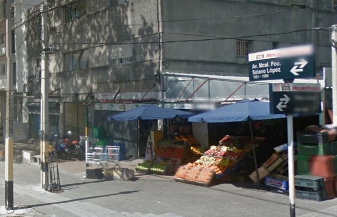 La esquina de Solano López y Pérez Gomar, en Buceo.