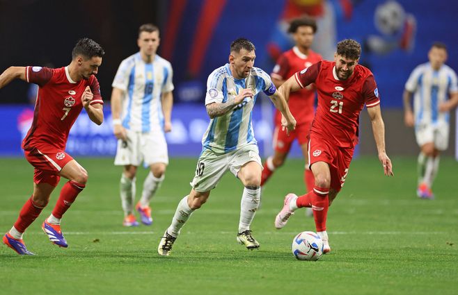 Argentina vs. Canadá por Copa América. Foto: AFP