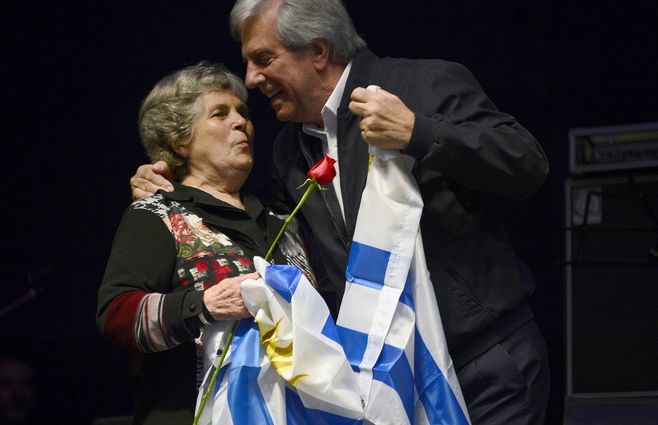 En noviembre de 2014, Delgado y Vázquez celebran el resultado de las elecciones 