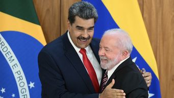 Maduro con Lula. AFP