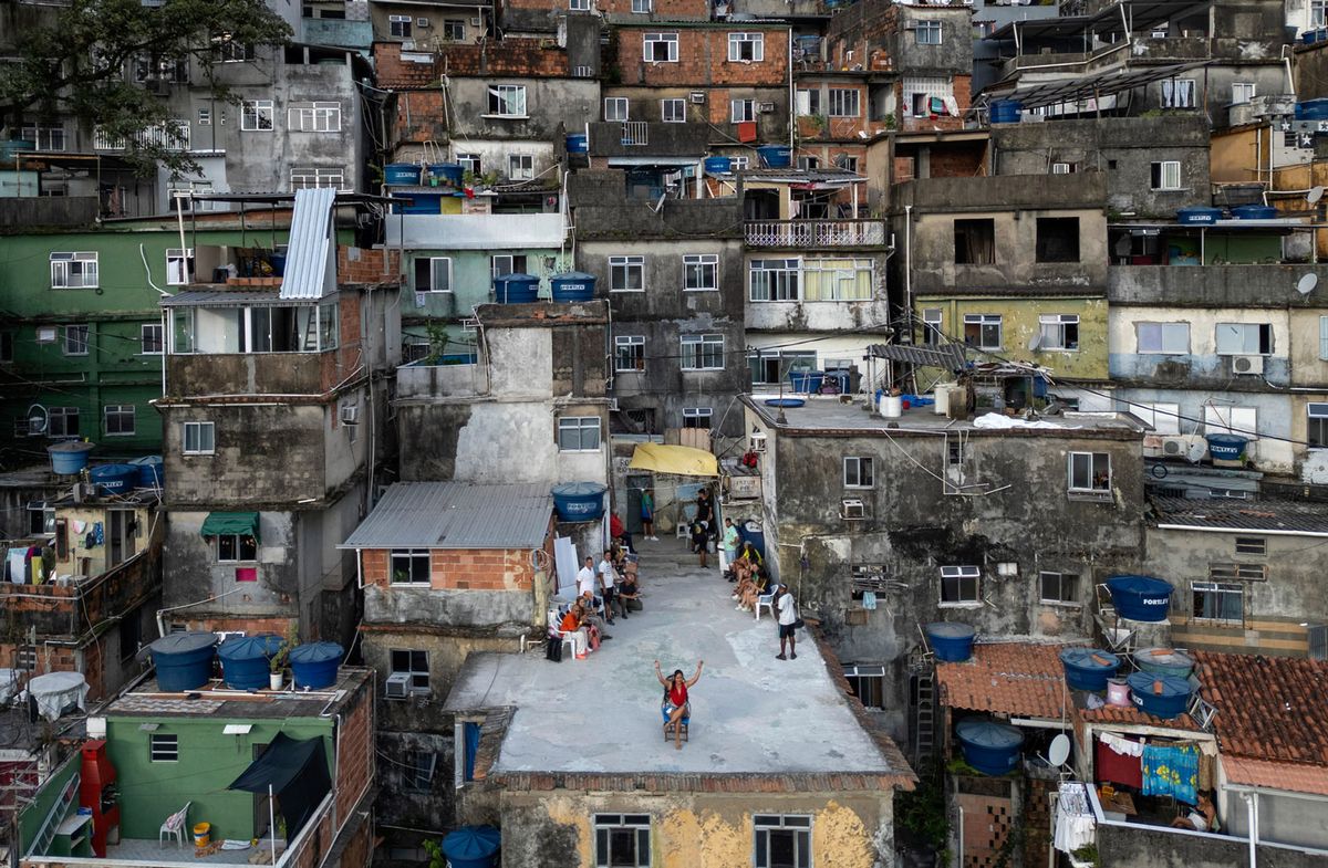 Foto: AFP. Videos con dron en favela de Rocinha. Foto: AFP. Videos con dron en favela de Rocinha.