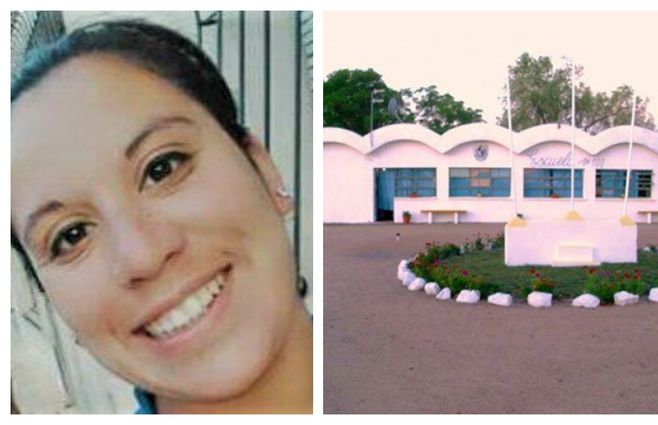 La maestra Carolina Pozzolo y la escuela rural Nº100