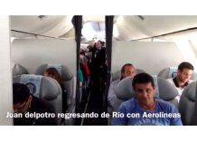 Volvió del Potro a Argentina y fue ovacionado hasta por el piloto del avión