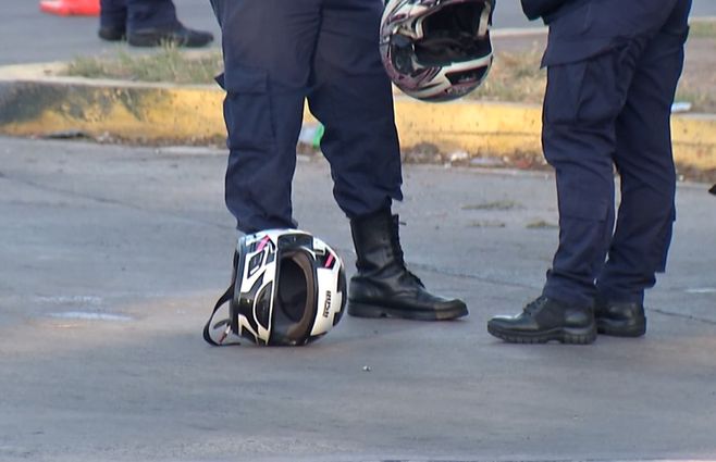 Siniestro de tránsito con una moto y un auto. Foto: archivo Subrayado.