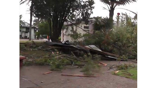 Temporal voló techos y encalló barcazas en Nueva Palmira