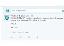 PREGUNTA DEL DÍA: prohibido que autos circulen por 18 de Julio