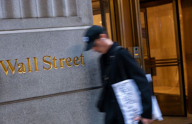 Wall Street el lunes 7 de abril. Foto: AFP