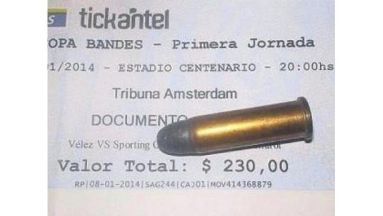 Autor de la foto de una entrada y una bala fue detenido