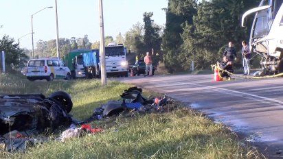 un hombre murio tras chocar de frente contra un omnibus en ruta 3