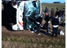 Volcó un ómnibus en Ruta 5: tres fallecidos y 33 heridos