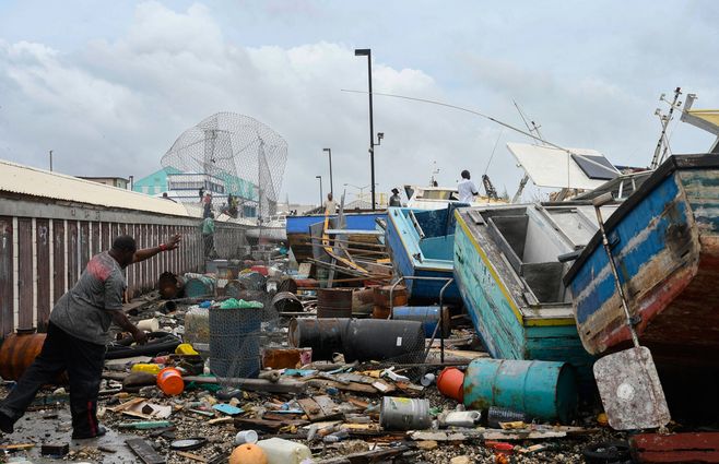 Huracán Baryl. Foto: AFP