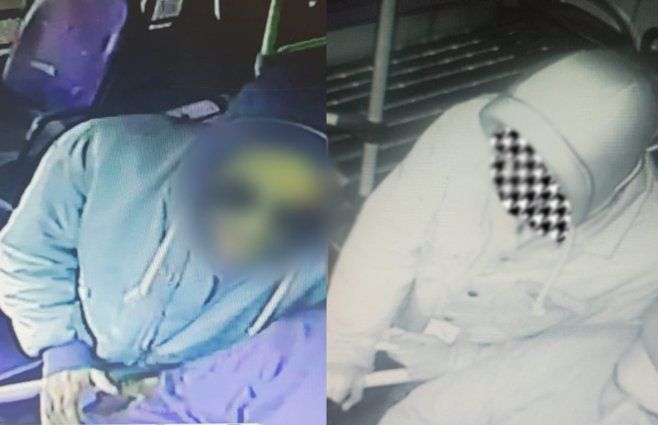 Fotos cedidas a Subrayado. El delincuente fue captado por cámaras de los ómnibus.