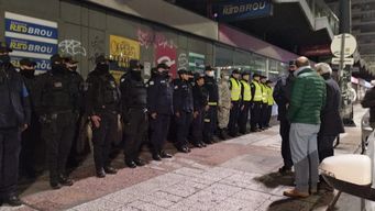 Primera noche del plan especial por frío polar, con la presencia de los ministros Lema (MIDES) y Heber (Interior).