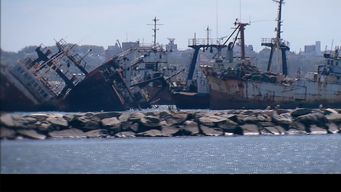 retiraron 700 toneladas de chatarra del cementerio de barcos fantasmas en la bahia
