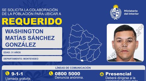 Policía busca a Washington Matías Sánchez González, requerido por tentativa de homicidio a policías en rapiña de residencial de Atahualpa