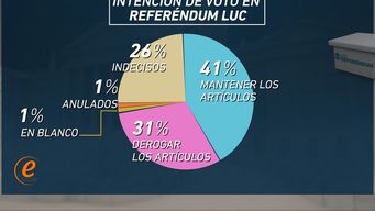 referendum: 41% votaria por mantener articulos de la luc y 31% por derogarlos