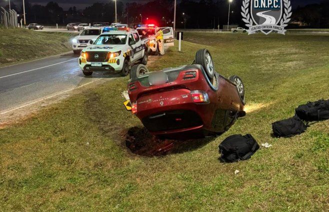 Foto: Policía Caminera. Accidente en ruta Interbalnearia este lunes.