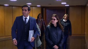 Ministra de Salud Karina Rando y subsecretario José Luis Satdjián ingresan a la Comisión de Salud de Diputados.