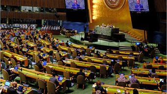 Asamblea General de Naciones Unidas, 1 de marzo de 2022. Foto: AFP.