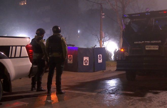 Foto: Subrayado. Escena del intento de rapiña, con menor abatido, en Malvín Norte.