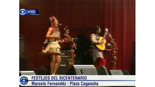 Los artistas en escena