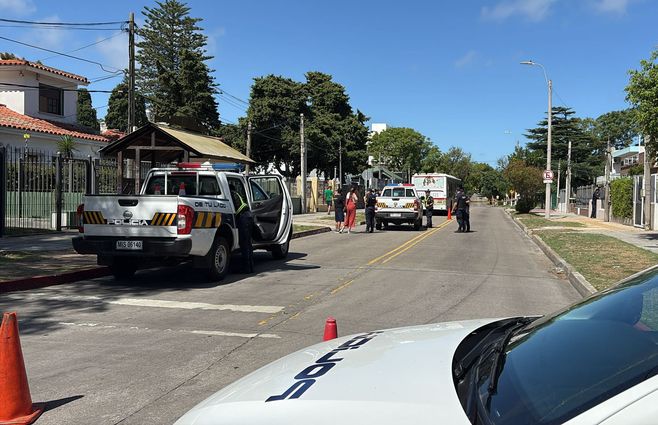 Foto: Mª. Eugenia Scognamiglio, Subrayado. Accidente con ómnibus en Malvín.