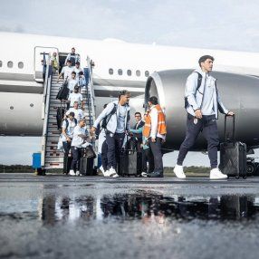 Foto: @Uruguay en X. Llegada de la selección a México. Foto: @Uruguay en X. Llegada de la selección a México.