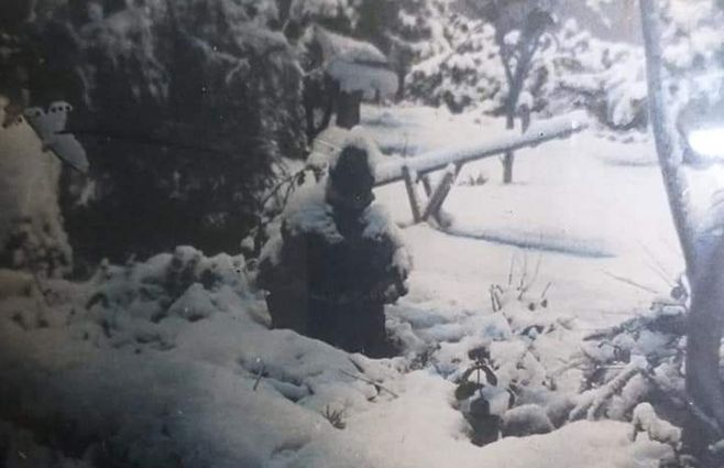 Foto cedida a Subrayado. Nieve en Agraciada (Colonia-Soriano), el 16 julio 1962. &nbsp;