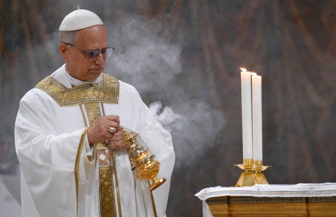 Foto: Simone Risoluti / VATICAN MEDIA / AFP. Papa León XIV.
