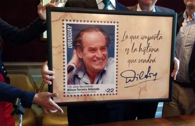 El sello que recordarà a Wilson (1919-1988)