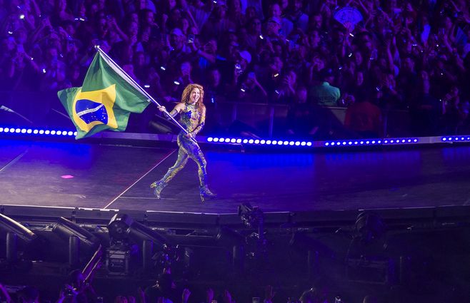 Shakira en Río de Janeiro. Foto: AFP